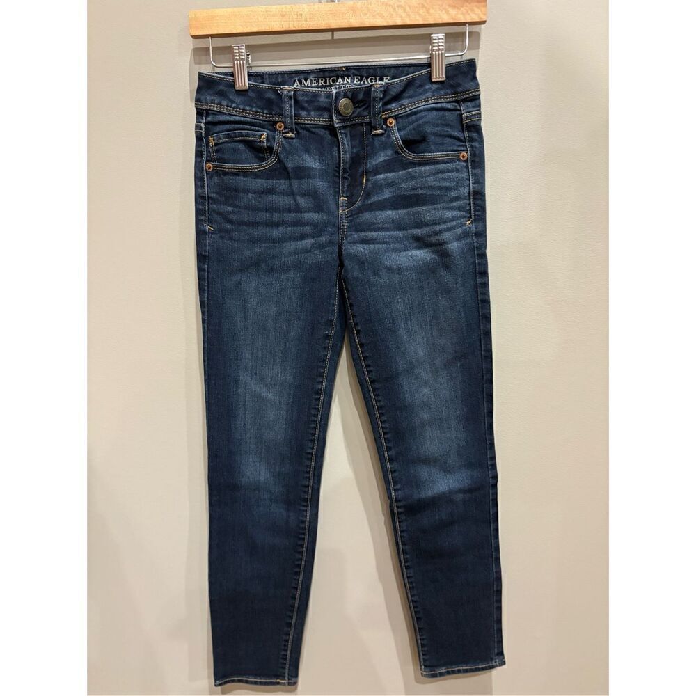 American Eagle 0 super skinny dark wash